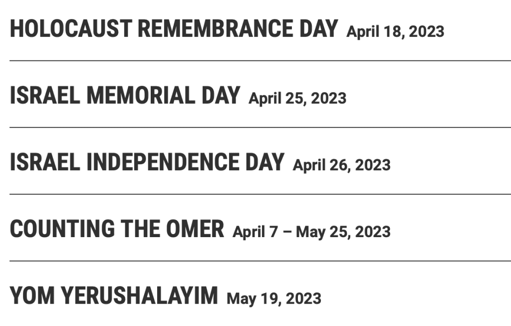 Screen Shot Jewish holidays 2023: Festivals and fast days.