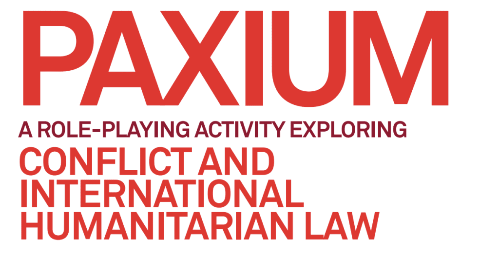 Screen Shot PAXIUM: A Role-Playing Activity Exploring Conflict and International Human Law